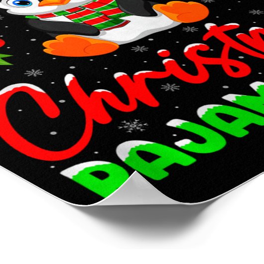 This Is My Penguin Christmas Pajamas Funny Penguin Poster (Hoek)