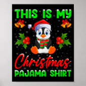 This Is My Penguin Christmas Pajamas Funny Penguin Poster (Voorkant)