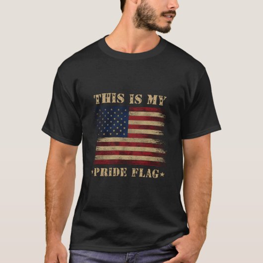 This Is My Pride Flag American Usa 4Th Of July T-shirt (Voorkant)