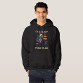 This Is My Pride Flag USA American 4th of July Pat Hoodie (Voorkant volledig)