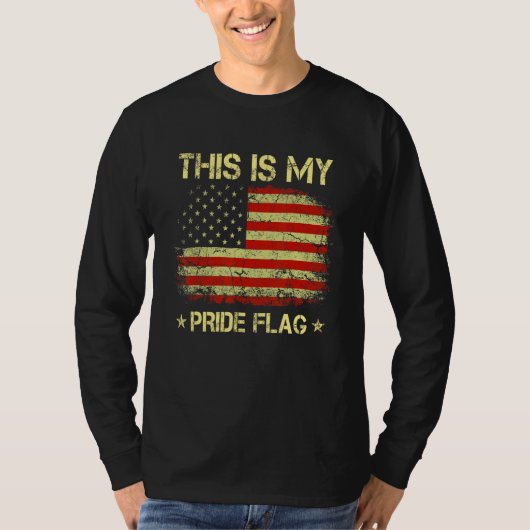 This Is My Pride Flag Usa American 4th Of July Pat T-shirt (Voorkant)