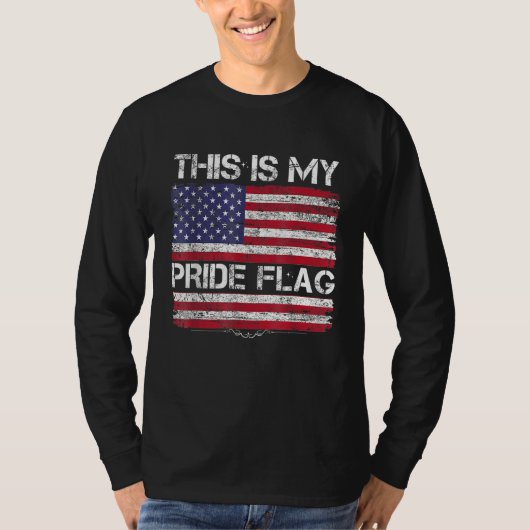 This Is My Pride Flag USA American 4th Of July Pat T-shirt (Voorkant)