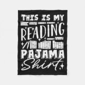 This Is My Reading Pajama Bedtime Reading Funny  Fleece Deken (Voorkant)