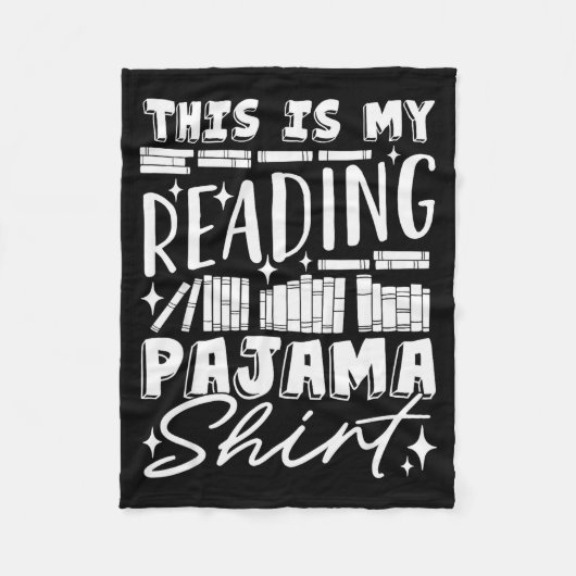 This Is My Reading Pajama Bedtime Reading Funny  Fleece Deken (Voorkant)