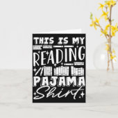 This Is My Reading Pajama Bedtime Reading Funny  Kaart (Gele Bloem)