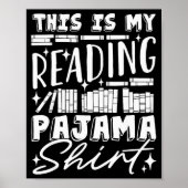 This Is My Reading Pajama Bedtime Reading Funny  Poster (Voorkant)