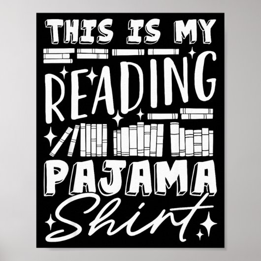 This Is My Reading Pajama Bedtime Reading Funny  Poster (Voorkant)