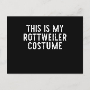 This Is My Rottweiler Dog Costume Halloween Lazy Aankondigingskaart