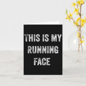 This Is My Running Face Funny Running Kaart (Gele Bloem)