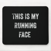 This Is My Running Face Funny Running Muismat (Voorkant)