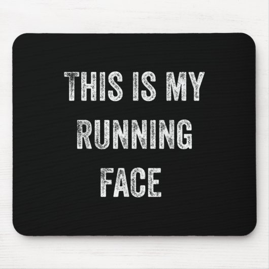 This Is My Running Face Funny Running Muismat (Voorkant)