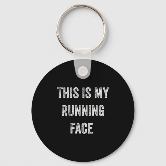 This Is My Running Face Funny Running Sleutelhanger (Voorkant)