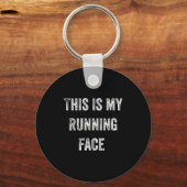 This Is My Running Face Funny Running Sleutelhanger (Voorkant)