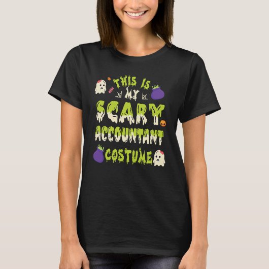 This Is My Scary Accountant Costume Style Costume T-shirt (Voorkant)