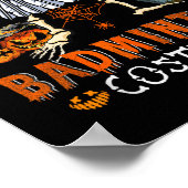 This Is My Scary Badminton Costume Halloween Skele Poster (Hoek)