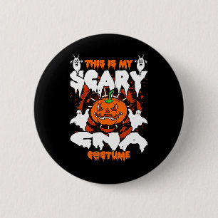 This Is My Scary Cna Costume Ronde Button 5,7 Cm