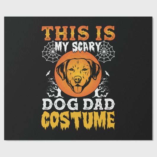This is My Scary Dog Dad Costume Cadeaupapier (Vlak)