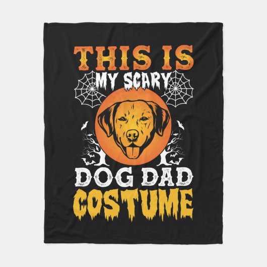 This is My Scary Dog Dad Costume Fleece Deken (Voorkant)