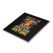 This is My Scary Dog Dad Costume Tegeltje (Zijkant)