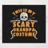 This Is My Scary Grandpa Costume Sparkling Wijnetiket (Enkel label)