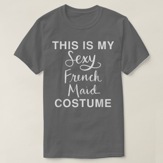 This Is My Sey French Maid Costume Funny Halloween T-shirt (Design voorkant)