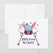 This is my Ski Skiing Rabbit with ski pos Briefkaart (Voorkant / Achterkant)