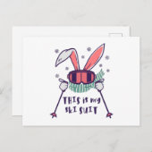 This is my Ski Skiing Rabbit with ski pos Briefkaart (Voorkant / Achterkant)