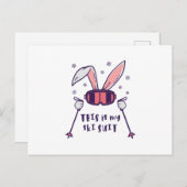 This is my Ski Skiing Rabbit with ski pos Briefkaart (Voorkant / Achterkant)