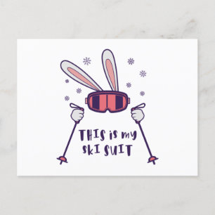 This is my Ski Skiing Rabbit with ski pos Briefkaart