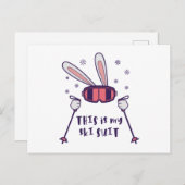 This is my Ski Skiing Rabbit with ski pos Briefkaart (Voorkant / Achterkant)