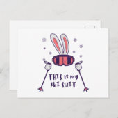 This is my Ski Skiing Rabbit with ski pos Briefkaart (Voorkant / Achterkant)