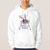 This is my Ski Skiing Rabbit with ski pos Hoodie (Voorkant)