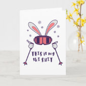 This is my Ski Skiing Rabbit with ski pos Kaart (Gele Bloem)