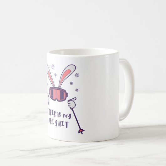 This is my Ski Skiing Rabbit with ski pos Koffiemok (Voorkant rechts)