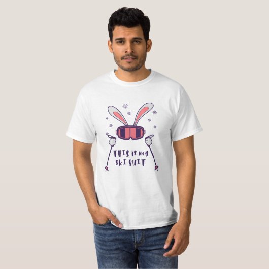 This is my Ski Skiing Rabbit with ski pos T-shirt (Voorkant volledig)