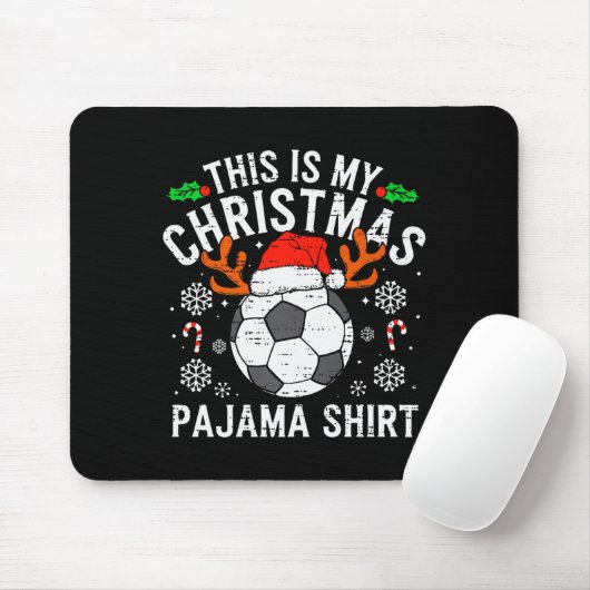 This Is My Soccer Christmas Pajama Shirt Srts Mens Muismat (Met muis)