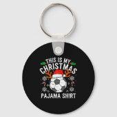 This Is My Soccer Christmas Pajama Shirt Srts Mens Sleutelhanger (Voorkant)
