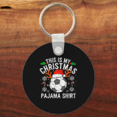 This Is My Soccer Christmas Pajama Shirt Srts Mens Sleutelhanger (Voorkant)