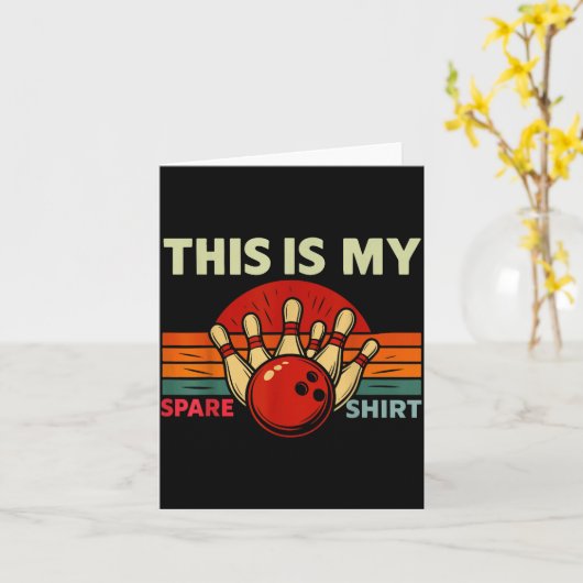 This Is My Spare Bowling Funny Bowler Men Women Ki Kaart (Gele Bloem)