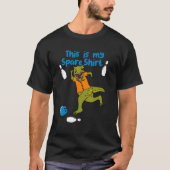 This is My Spare Shirt Funny Bowling Dinosaur Bowl (Voorkant)