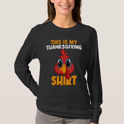 This Is My Thanksgiving  Happy Turkey Day Thanksgi T-shirt (Voorkant)