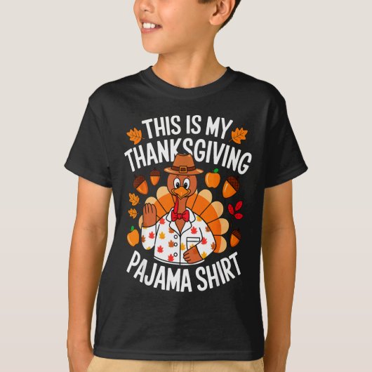 This Is My Thanksgiving Pajama Costume  T-shirt (Voorkant)