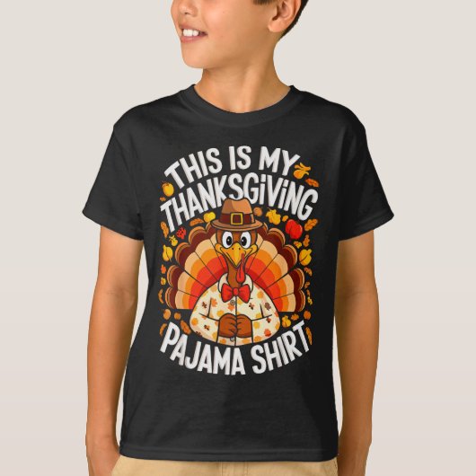 This Is My Thanksgiving Pajama Shirt Adult Kid Men (Voorkant)