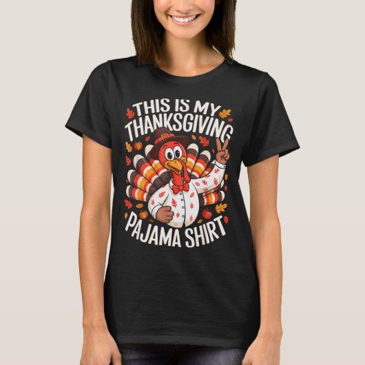 This Is My Thanksgiving Pajama Shirt Pjs Adult Kid (Voorkant)
