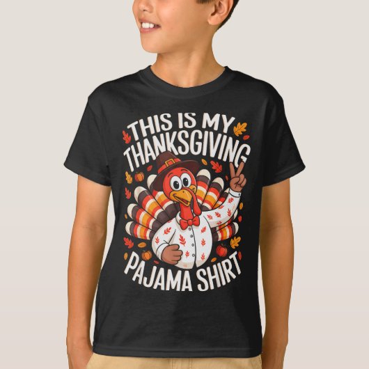This Is My Thanksgiving Pajama Shirt Pjs Adult Kid (Voorkant)