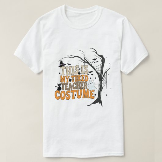 This Is My Tired Teacher Costume T-shirt (Design voorkant)