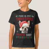 This Is My Ugly Xmas Pajama Chihuahua Dog T Shirt  (Voorkant)