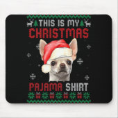 This Is My Ugly Xmas Pajama Chihuahua Dog T Shirt  Muismat (Voorkant)