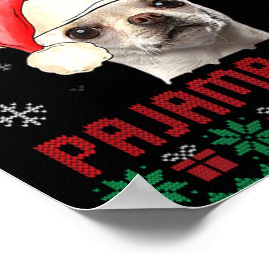 This Is My Ugly Xmas Pajama Chihuahua Dog T Shirt Poster (Hoek)