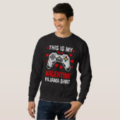 This Is My Valentine Pajama Gamer Heart Controller Trui (Voorkant volledig)